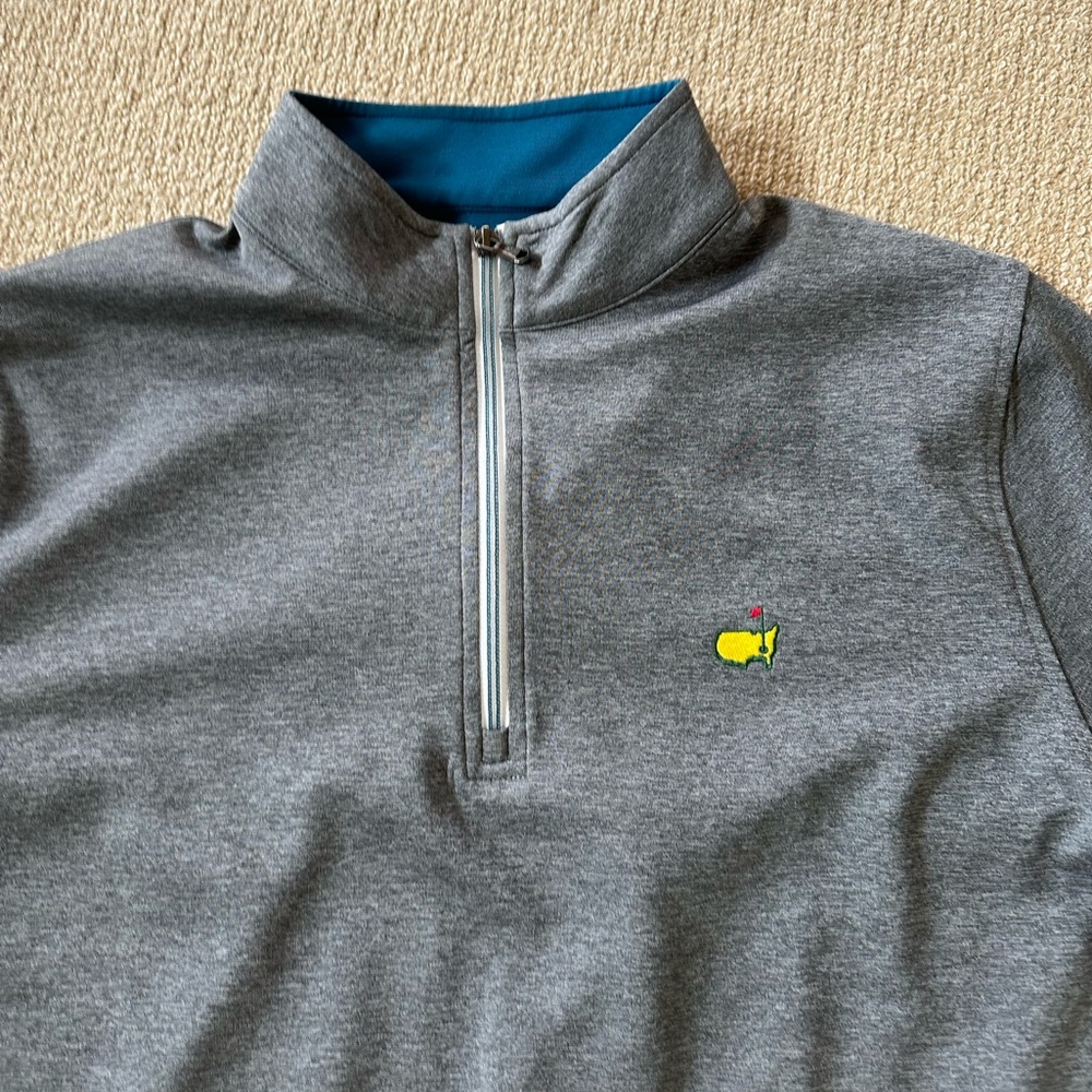 Masters • Grey Tech Performance Quarter-Zip Pullover